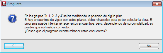 CYPECAD. Mover pilares conectados a vigas o introducción de pilares nuevos