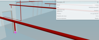 CYPEFIRE Sprinklers. Información de equipos en el visor 3D de BIMserver.center