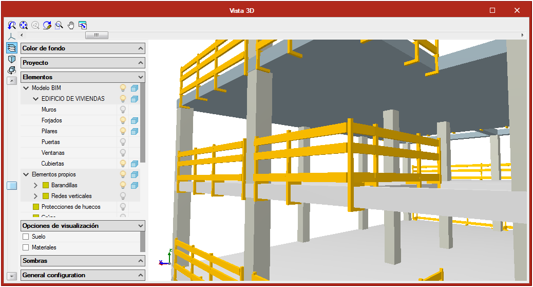 Open BIM Health and safety. Elementos de protección colectiva