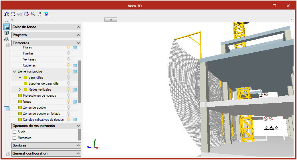 Open BIM Health and safety. Elementos de protección colectiva