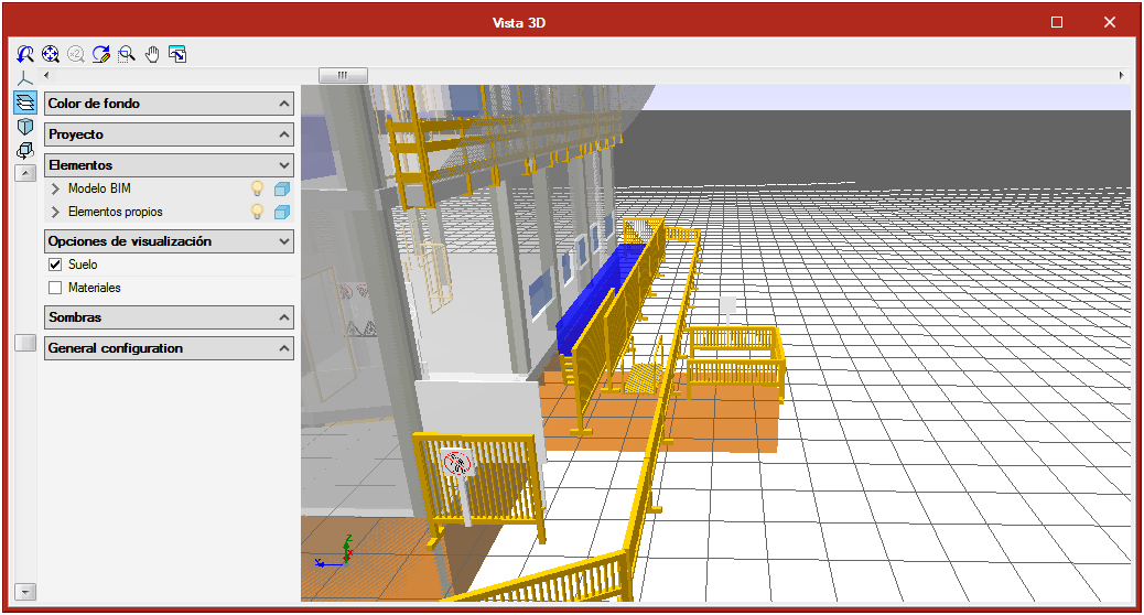 Open BIM Health and safety. Elementos de protección colectiva